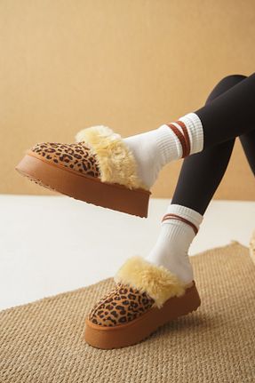 دمپائی قهوه ای زنانه چرم مصنوعی Capone Outfitters - کد 873186384