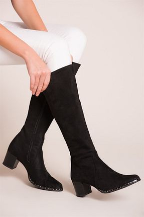 چکمه مشکی زنانه جیر Fox Shoes - کد 991299