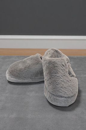 دمپائی خانگی طوسی زنانه مخملی HFKY - کد 864990824