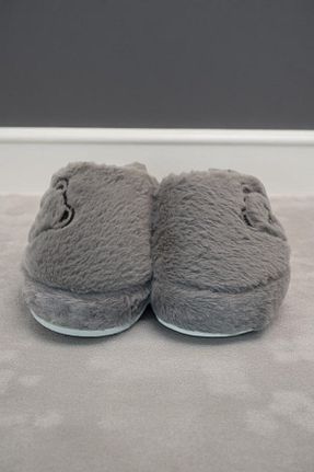 دمپائی خانگی طوسی زنانه مخملی HFKY - کد 864990824