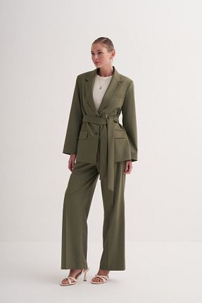 کت بلیزر خاکی زنانه پلی ویسکون Zesyna - کد 923223871