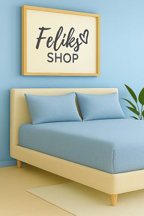 ست ملحفه دونفره آبی پنبه ای Home - کد 890666747