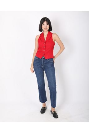 جلیقه قرمز زنانه اسلیم فیت DEQ FASHION - کد 943334782