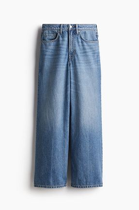 شلوار جین آبی زنانه پاچه گشاد H&M - کد 903627222