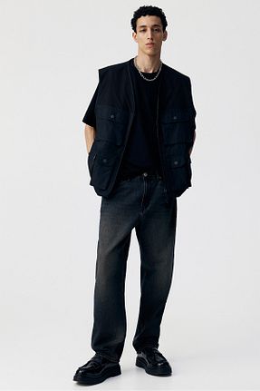 شلوار جین آبی مردانه پاچه لوله تفنگی H&M - کد 857900829