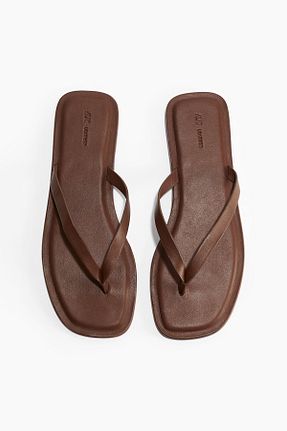 دمپائی قهوه ای زنانه پاشنه کوتاه (1 - 4 سانتی متر) H&M - کد 927650378