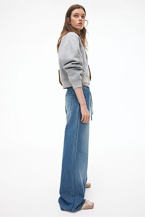 شلوار آبی زنانه پنبه ای H&M - کد 898994413