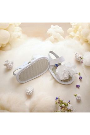 صندل سفید بچه گانه پاشنه تخت Çago kids - کد 945584816