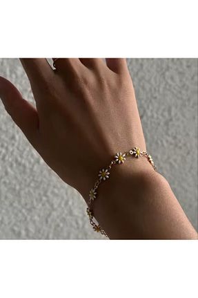 دستبند جواهر زرد زنانه زیرکن MutluBiDünya - کد 945712771