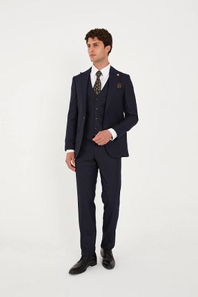 کت و شلوار سرمه ای مردانه یقه کتی The Tailor Classics - کد 946023168