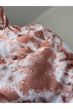 شال نارنجی زنانه پنبه ای Lavena scarfs - کد 945763518