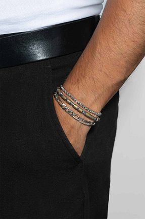 دستبند استیل (فولاد) متالیک مردانه استیل (فولاد) So Chic - کد 945834591