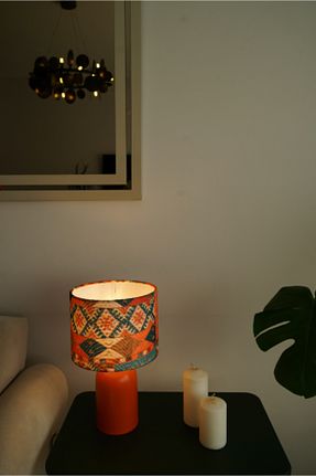 آباژور نارنجی فلزی retro home design - کد 945832118