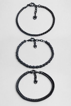 دستبند استیل (فولاد) مشکی مردانه استیل (فولاد) So Chic - کد 945834437