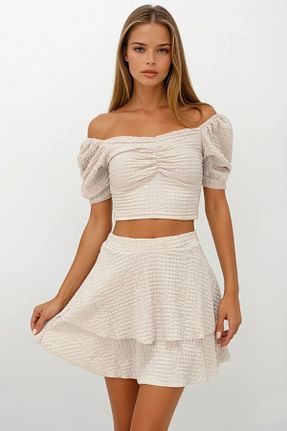 ست بالاتنه و پائین تنه رنگی زنانه بافتنی VAGGON - کد 945872936