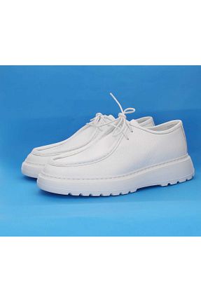 کفش کژوال سفید مردانه پاشنه کوتاه (1 - 4 سانتی متر) GROZ STORE - کد 946248630