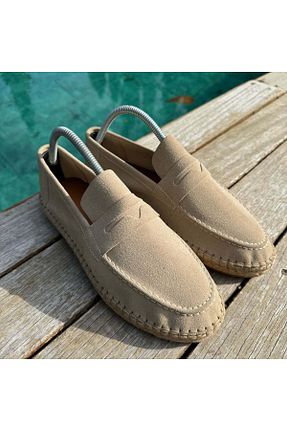 کفش اسپادریل بژ مردانه چرم مصنوعی town walker - کد 946011668