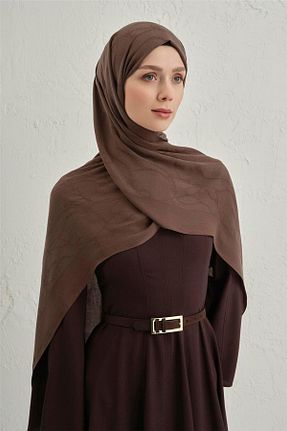 شال قهوه ای زنانه پنبه ای Armine - کد 946036542