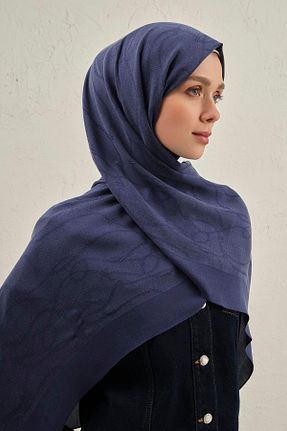 شال سرمه ای زنانه پنبه ای Armine - کد 946032324