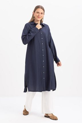 پیراهن حجاب سرمه ای زنانه رگولار ALLDAY - کد 946083121