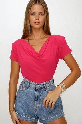 بلوز رنگی زنانه ساده VAGGON - کد 946106791