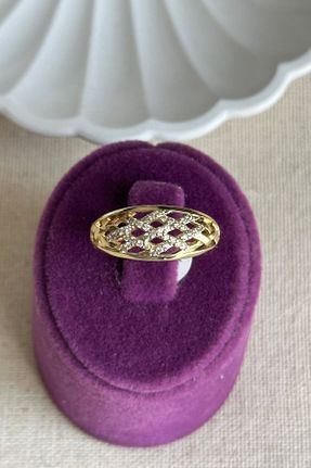 انگشتر استیل (فولاد) طلائی زنانه استیل (فولاد) Modacaprea - کد 946111198