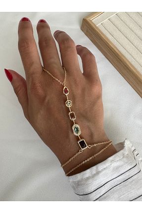 شاهمران جواهر متالیک زنانه روکش طلا ringbox - کد 946121223