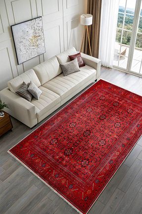 فرش زرشکی قابل شستشو Pastel Home - کد 946122223