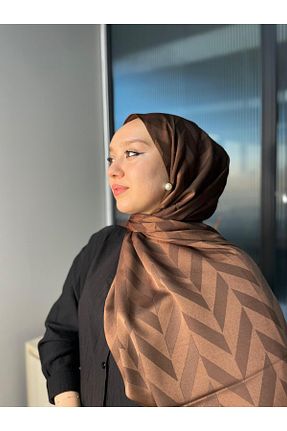 شال قهوه ای زنانه پلی استر Oxygen Scarfs - کد 946236444