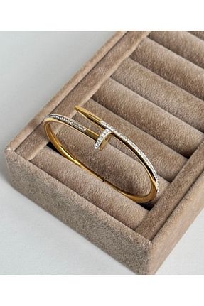 دستبند استیل (فولاد) زرد استیل (فولاد) Lunia accessories - کد 946353134