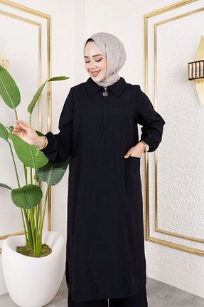ست بالاتنه و پائین تنه حجاب مشکی زنانه رگولار Tesettür Dünyası - کد 946266220