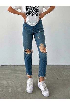 شلوار جین آبی زنانه پاچه لوله تفنگی FioriModa - کد 946267262