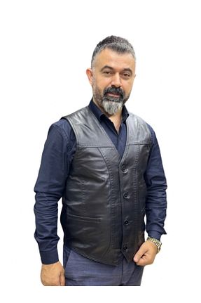 جلیقه مشکی مردانه رگولار Fatih Deri - کد 946289298