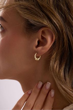 گوشواره طلا زرد زنانه 14 عیار Tufanlar Kuyumculuk - کد 946372975