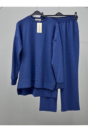 ست بالاتنه و پائین تنه سرمه ای زنانه بافتنی ALLMİRA FASHION - کد 946594142