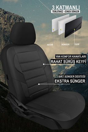 روکش صندلی خودرو مشکی GM-DESIGN - کد 946395180