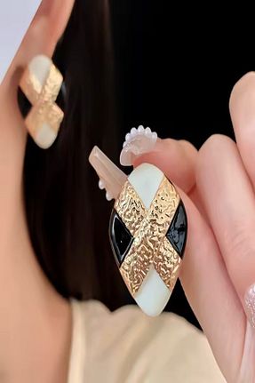 گوشواره جواهر رنگی DEMOKAN - کد 946416481