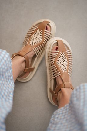 صندل نباتی زنانه پاشنه تخت selinshoes - کد 946568176