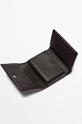 کیف پول قهوه ای مردانه ابعاد کوچک Massimo Dutti - کد 946588206