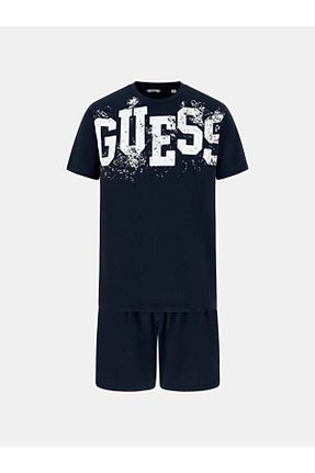 ست لباس راحتی سرمه ای مردانه طرح دار Guess - کد 946603136