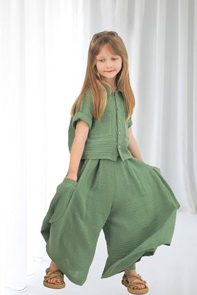 ست بالاتنه و پائین تنه سبز بچه گانه بافتنی Catz Kids - کد 946914417