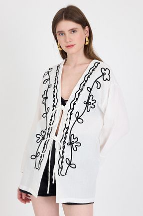 کیمونو و کافتان رنگی زنانه کتان Rays - کد 946703208