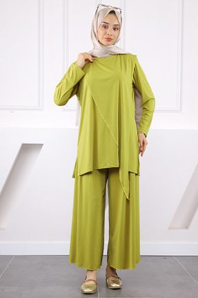 ست بالاتنه و پائین تنه حجاب سبز زنانه رگولار İmajButik - کد 946727404
