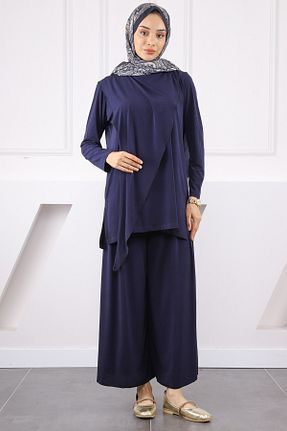 ست بالاتنه و پائین تنه حجاب سرمه ای زنانه رگولار İmajButik - کد 946727398
