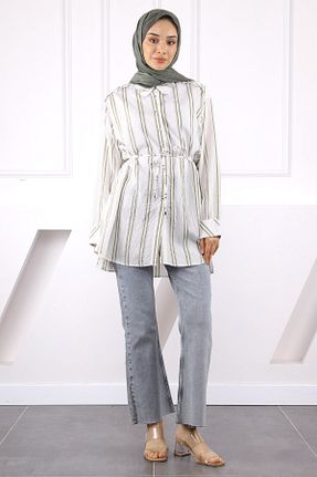 تونیک حجاب خاکی زنانه بافتنی İmajButik - کد 946725787