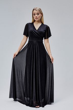 لباس مجلسی و فارغ التحصیلی مشکی زنانه توری HELVEYS - کد 946761675