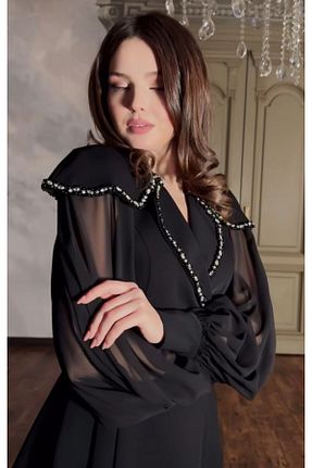 ست بالاتنه و پائین تنه مشکی زنانه بافتنی KİNEM FASHİON - کد 946789187