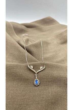 ست نقره آبی زنانه زیرکن SURA SILVER - کد 946799482