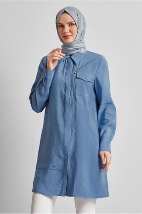 تونیک حجاب آبی زنانه مخلوط پلی استر Alvina - کد 946820000