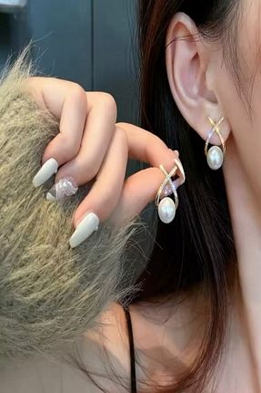 گوشواره جواهر طلائی زیرکن DEMOKAN - کد 947444532